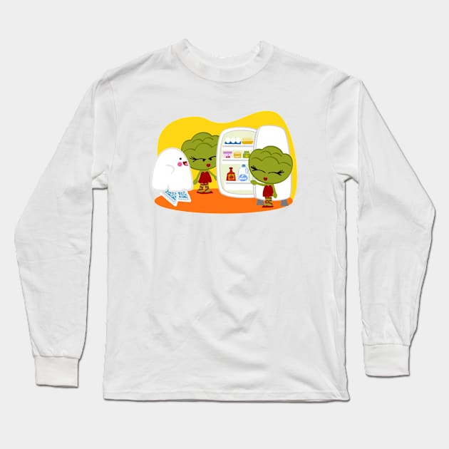 A Ghost In The Kitchen Long Sleeve T-Shirt by soniapascual